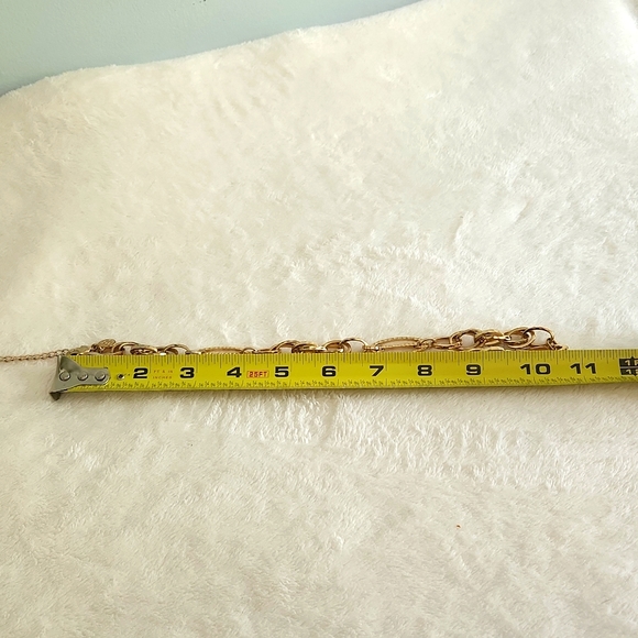 Liz Claiborne 10.75 in Necklace w 2.75 in Extension + Gold Twist+ Pearl Earrings - Picture 4 of 11